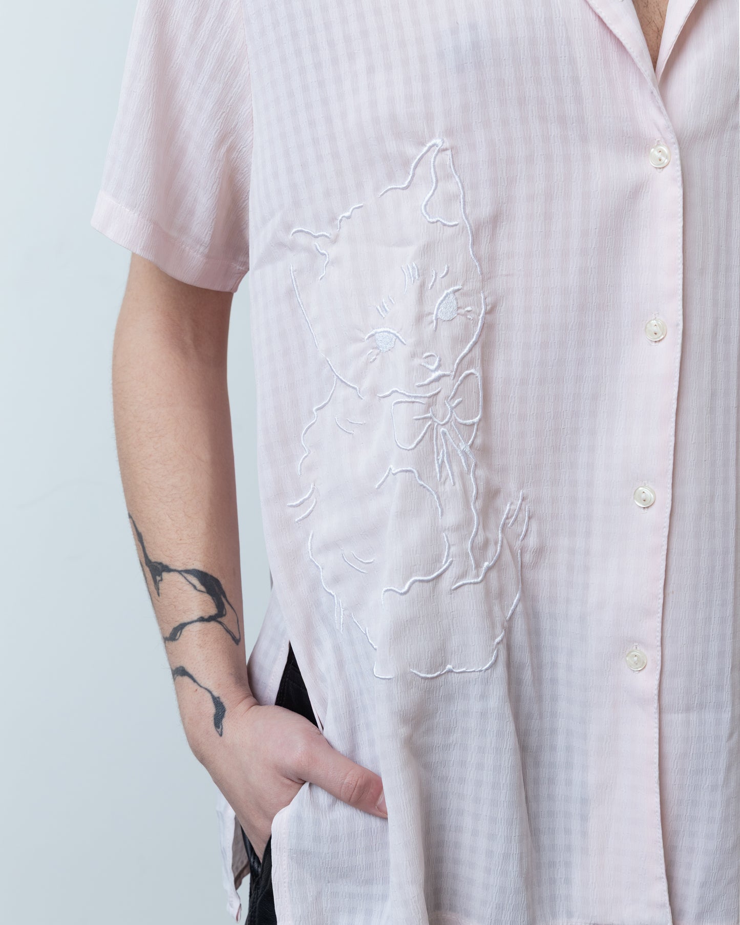 Baby Pink Cat Shirt - Toni Agost x La Juventud
