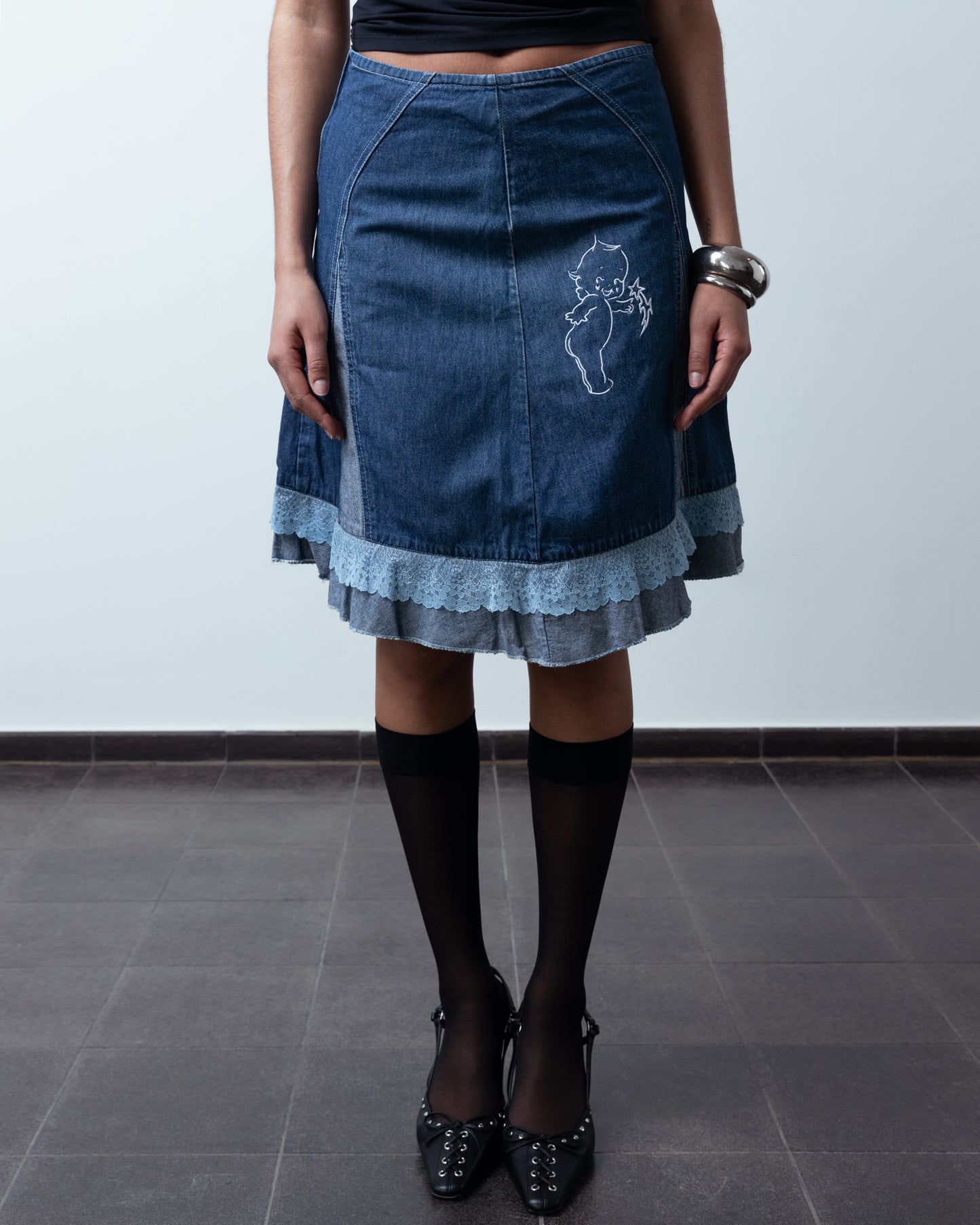 Star Baby denim skirt - Toni Agost x La Juventud