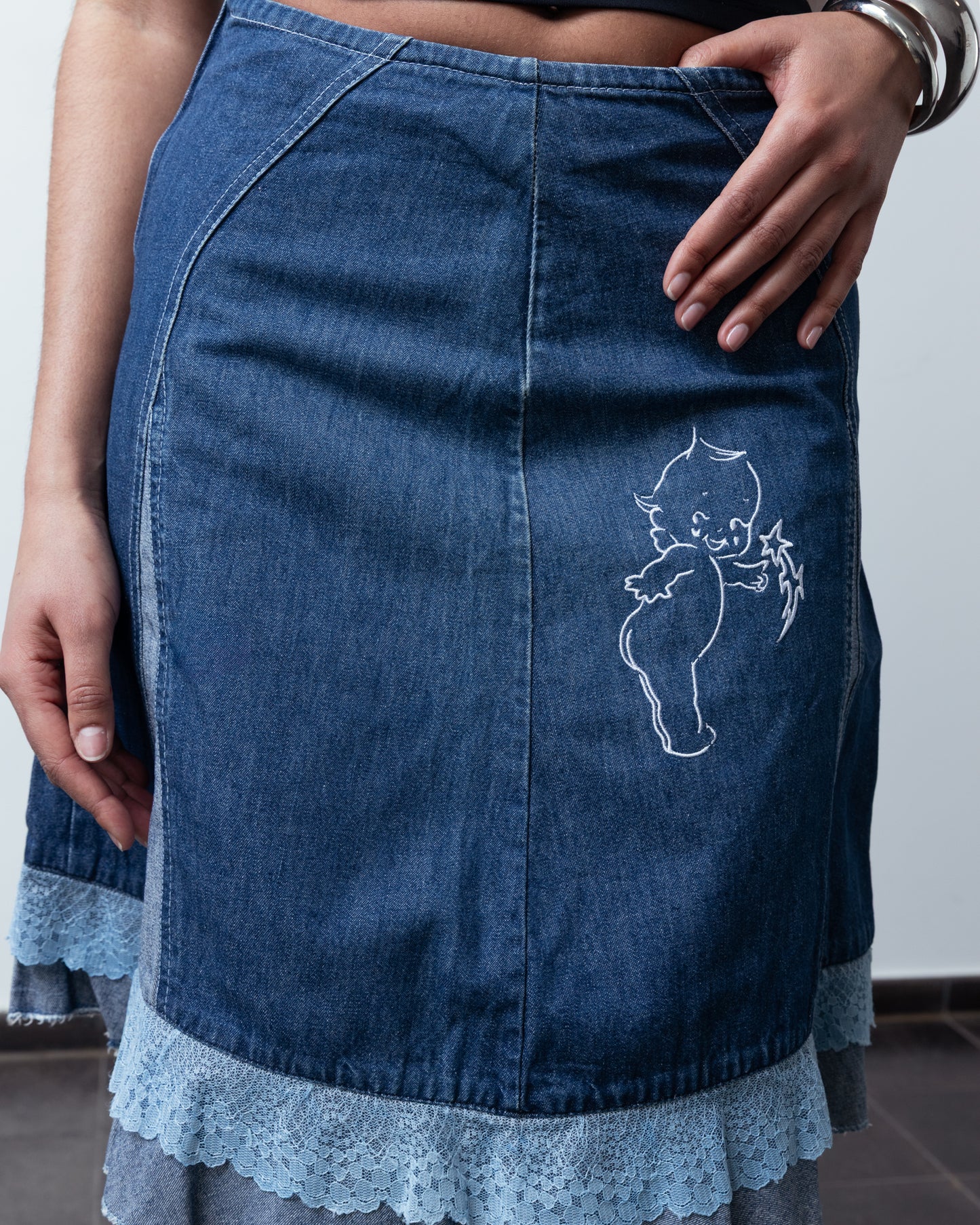 Star Baby denim skirt - Toni Agost x La Juventud