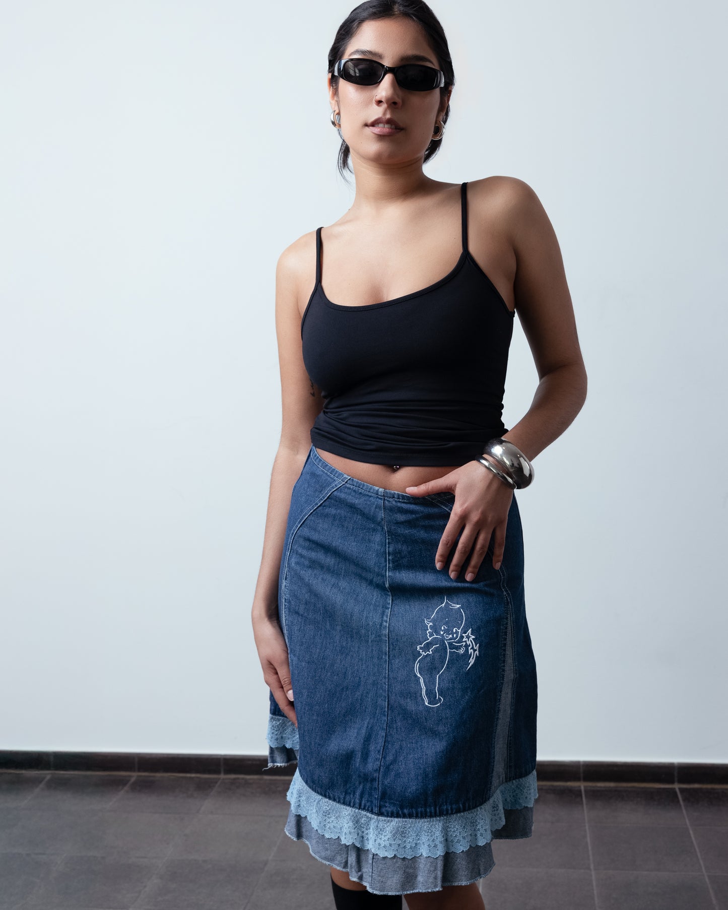 Star Baby denim skirt - Toni Agost x La Juventud